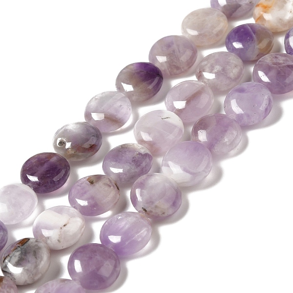 

PandaHall Natural Amethyst Beads Strands, Flat Round, 10x4.5mm, Hole: 1.2mm, about 40pcs/strand, 15.55''(39.5cm) Amethyst Flat Round
