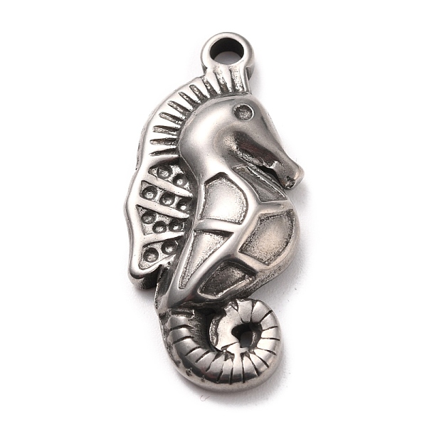 

PandaHall 304 Stainless Steel Pendants Rhinestone Settings, for Pointed Back Rivoli Rhinestone, Sea Horse, Stainless Steel Color...