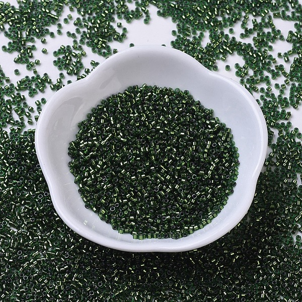

PandaHall MIYUKI Delica Beads Small, Cylinder, Japanese Seed Beads, 15/0, (DBS0182) Silver Lined Jade Green, 1.1x1.3mm, Hole: 0.7mm, about...