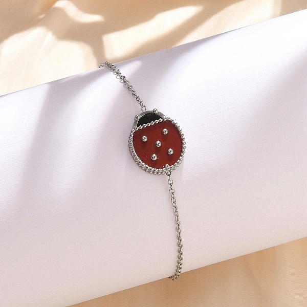 304 Stainless Steel Cable Chain Charm Bracelets for Women
