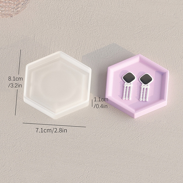 

PandaHall DIY Food Grade Silicone Coaster Molds, Decoration Making, Resin Casting Molds, For UV Resin, Epoxy Resin Jewelry Making, Hexagon...