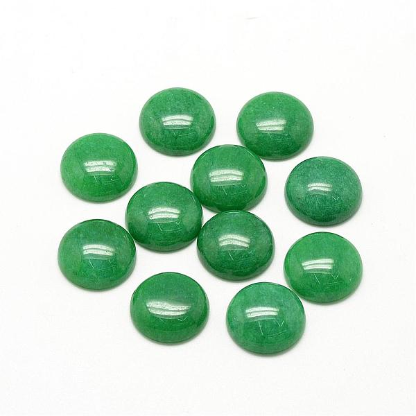 

PandaHall Natural White Jade Cabochons, Dyed, Half Round/Dome, Sea Green, 12x5mm White Jade Half Round Green