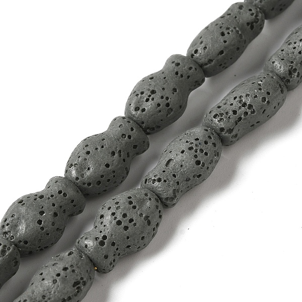 Brins de perles de pierre de lave naturelle