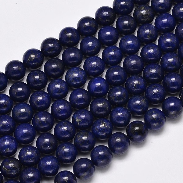 

PandaHall Dyed Natural Lapis Lazuli Round Beads Strands, 4mm, Hole: 1mm, about 88~92pcs/strand, 15.1 inch Lapis Lazuli Round Blue