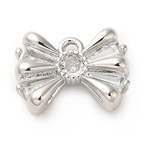 

PandaHall Brass Micro Pave Clear Cubic Zirconia Pendants, Bowknot Charms, Platinum, 8.5x11.5x3mm, Hole: 1mm Brass+Cubic Zirconia Bowknot...