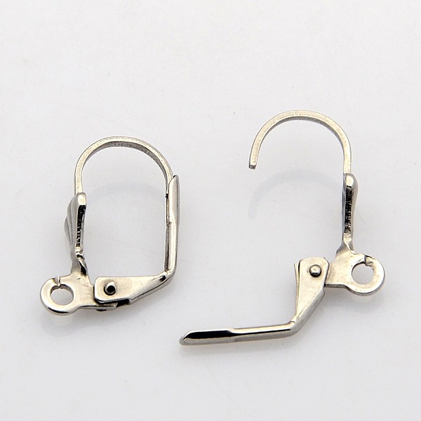 

PandaHall 304 Stainless Steel Leverback Earring Findings, with Loop, Stainless Steel Color, 19x9.5mm, Pin: 0.7mm, Hole: 1.6mm 304 Stainless...