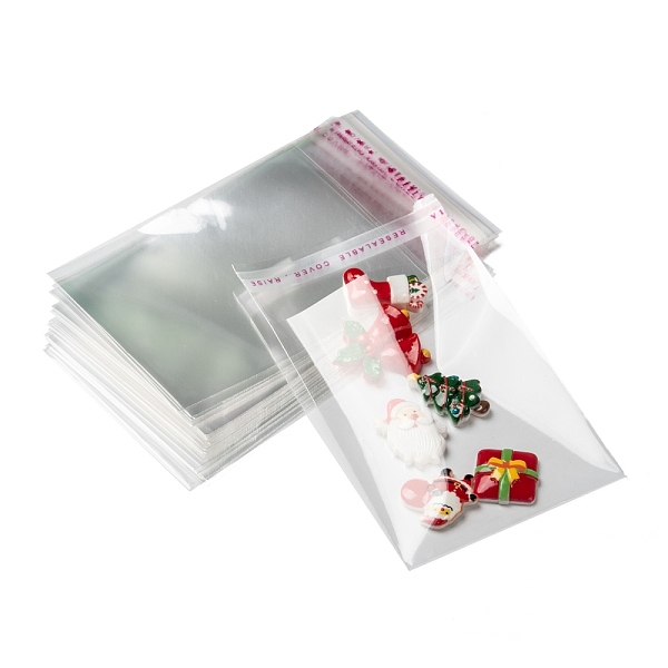 

PandaHall OPP Cellophane Bags, Small Jewelry Storage Bags, Self-Adhesive Sealing Bags, Rectangle, Clear, 12x7cm, Unilateral Thickness...