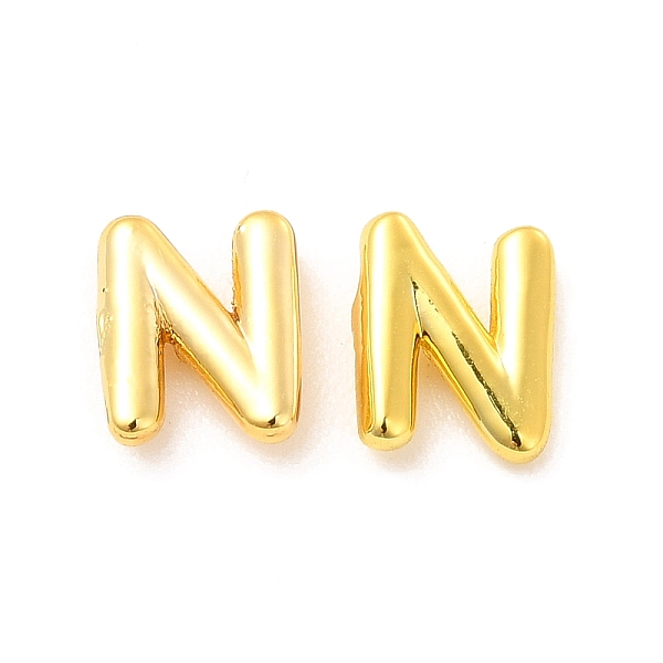 

PandaHall Brass Hollow Out Initial Letter Stud Earrings for Women, Real 18K Gold Plated, Lead Free & Cadmium Free, Letter.N, 7x5.6x1.5mm...