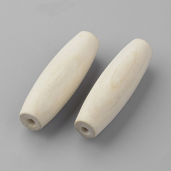 

PandaHall Unfinished Wood Beads, Natural Wooden Beads, Oval, Lead Free, PapayaWhip, 44~45x14mm, Hole: 4mm Wood Oval Orange