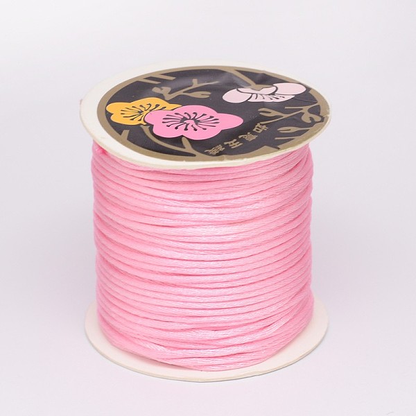 

PandaHall Nylon Thread, Pink, 2mm, about 25.15 yards(23m)/roll. Nylon Pink