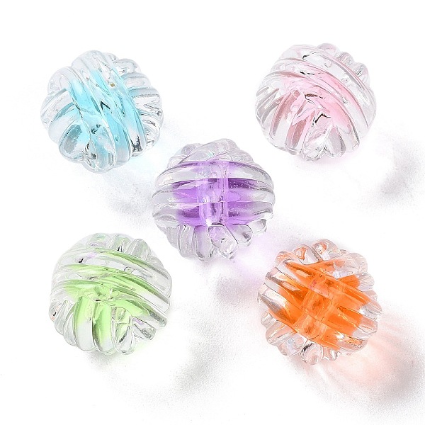 

PandaHall UV Plating Iridescent Transparent Acrylic Bead in Bead, Round, Ball, 15mm, Hole: 3mm, 259pcs/500g Acrylic Others