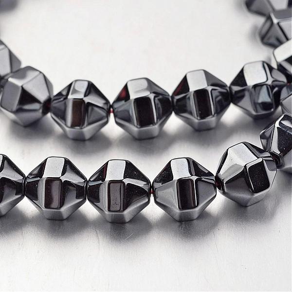 

PandaHall Non-magnetic Synthetic Hematite Bead Strands, Polygon, Original Color, 8x8mm, Hole: 1mm, about 51pcs/strand, 15.7 inch...