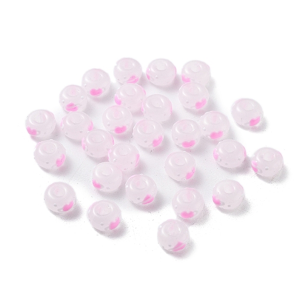 

PandaHall Glass Seed Beads, Flat Round, Pearl Pink, 10x6mm, Hole: 3mm Glass