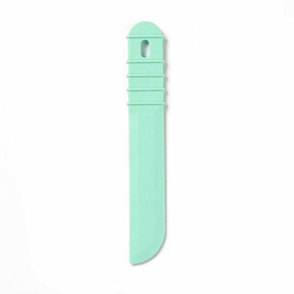 

PandaHall Silicone Scraper, Reusable Resin Craft Tool, Aquamarine, 133x21x5mm Silicone Green