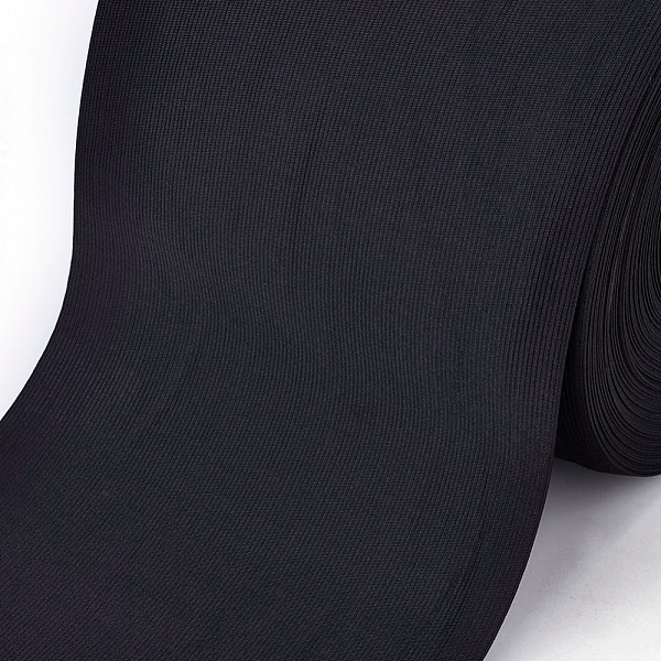 

PandaHall Flat Elastic Rubber Band, Black, 15cm Elastic Fibre Flat Black