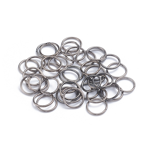 

PandaHall Iron Jump Rings, Open Jump Rings, Round Ring, Gunmetal, 18 Gauge, 10x1mm, Inner Diameter: 8mm, about 100pcs/bag Iron Ring