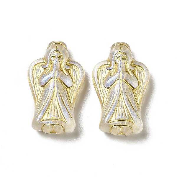 

PandaHall UV Plating Acrylic Beads, Golden Metal Enlaced, Angel, Clear, 23x13.5x6mm, Hole: 1.8mm, about 760pcs/500g Acrylic Angel & Fairy...