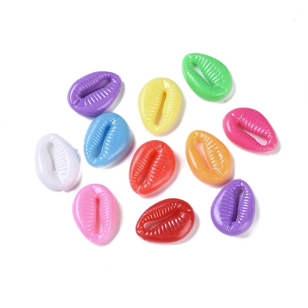 

PandaHall Plastic Cabochons, Shell, Mixed Color, 18x12.5x4.5mm, 1136pcs/500g Plastic Shell Shape Multicolor