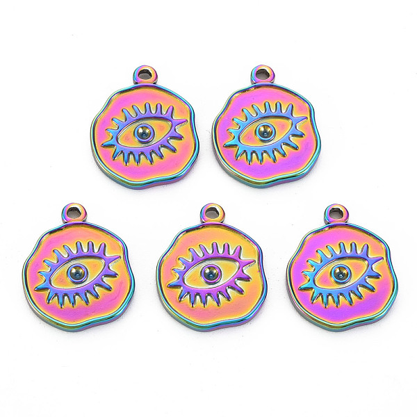 

PandaHall Rainbow Color 201 Stainless Steel Pendant Rhinestone Settings, Eye, Fit For 1.3mm Rhinestone, 19.5x16x2.5mm, Hole: 1.4mm 201...