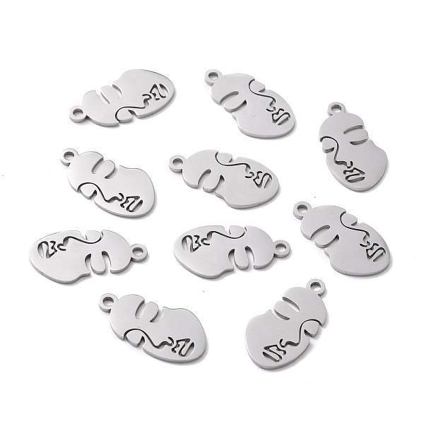 

PandaHall 304 Stainless Steel Pendants, Abstract Face, Stainless Steel Color, 24x12.5x1mm, Hole: 2mm 304 Stainless Steel Human