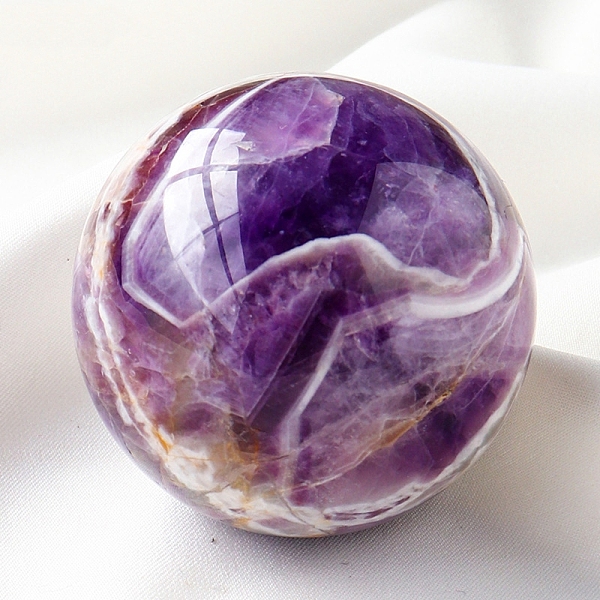 

PandaHall Natural Amethyst Crystal Ball, Reiki Energy Stone Display Decorations for Healing, Meditation, Witchcraft, 40mm Amethyst Round