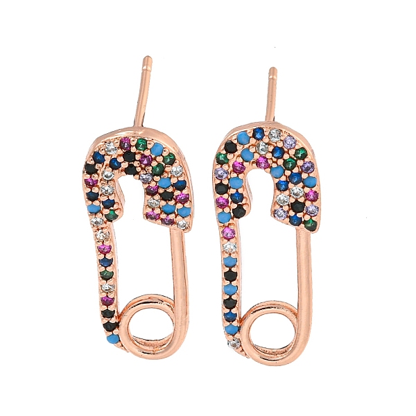 

PandaHall Rack Plating Brass Micro Pave Clear Cubic Zirconia Stud Earring, Cadmium Free & Lead Free, Long-Lasting Plated, Brooch, Rose Gold...