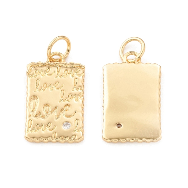 

PandaHall Eco-Friendly Brass Micro Pave Cubic Zirconia Pendants, with Jump Ring, Lead Free & Cadmium Free, Long-Lasting Plated, Rectangle..., Clear