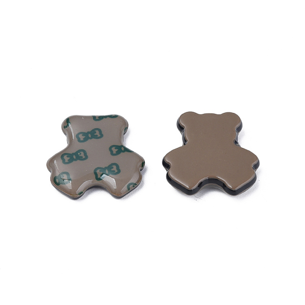 

PandaHall Printed Acrylic Cabochons, Bear with Bowknot, Camel, 25.5x24x5mm Acrylic Bear Brown