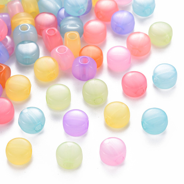 

PandaHall Transparent Acrylic Beads, Dyed, Flat Round, Mixed Color, 8.5x5.5mm, Hole: 2.5mm, about 1774pcs/500g Acrylic Flat Round Multicolor
