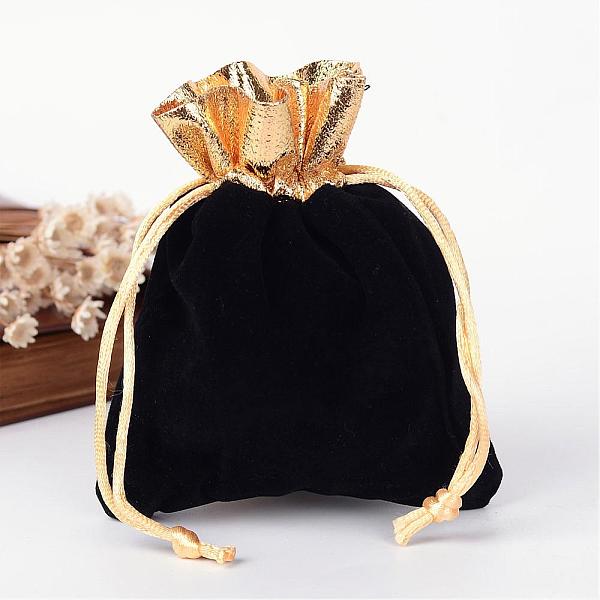 

PandaHall Rectangle Velvet Jewelry Bag, Black, 12x10cm Velvet Black