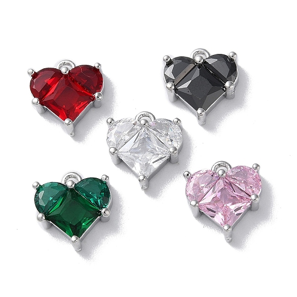 

PandaHall Glass Charms, with Brass Findings, Heart Charm, Mixed Color, Real Platinum Plated, 10.5x9.5x3.5mm, Hole: 1.2mm Brass+Glass Heart..., Multicolor