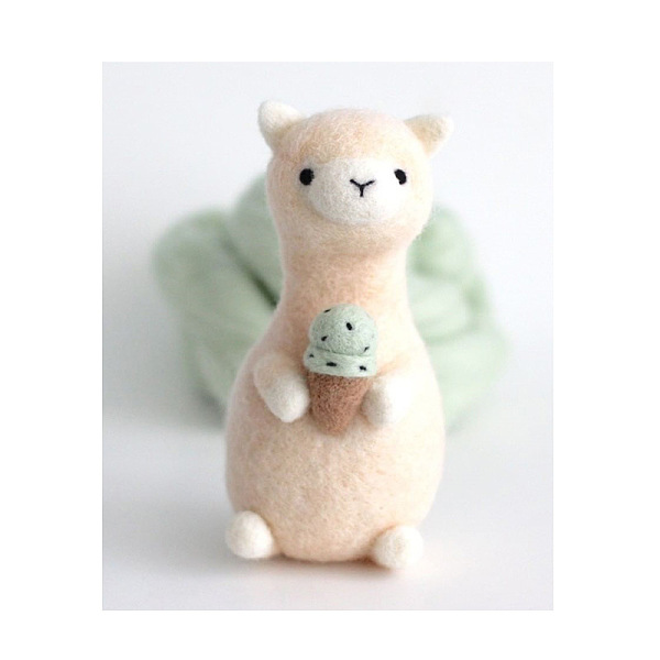 

PandaHall Alpaca Wool Felt Needle Felting Kit with Instructions, Felting Needles Felting Kits for Beginners Arts, Dark Sea Green, Finished...