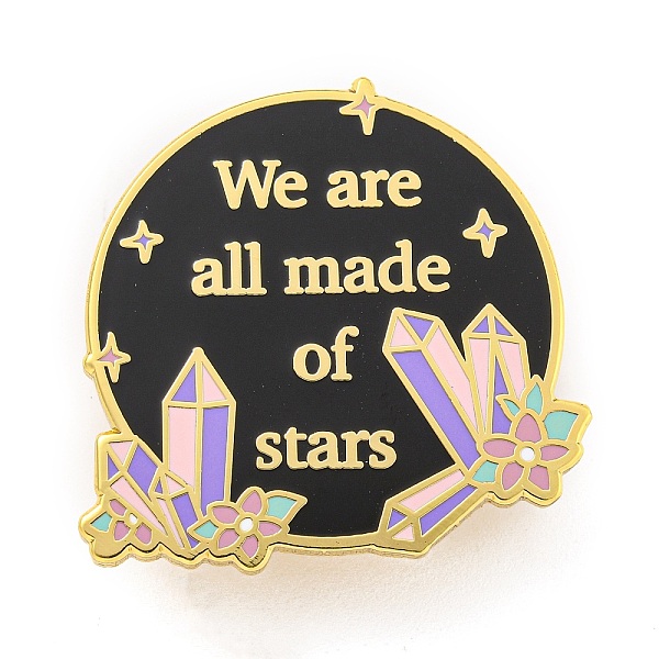 Broche De Aleación De Estrella Esmaltada