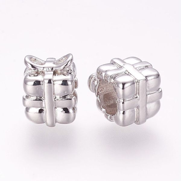 

PandaHall Brass Micro Pave Cubic Zirconia European Beads, Gift, Cube Large Hole Beads, Platinum, 10x8x8mm, Hole: 5mm Brass+Cubic Zirconia...