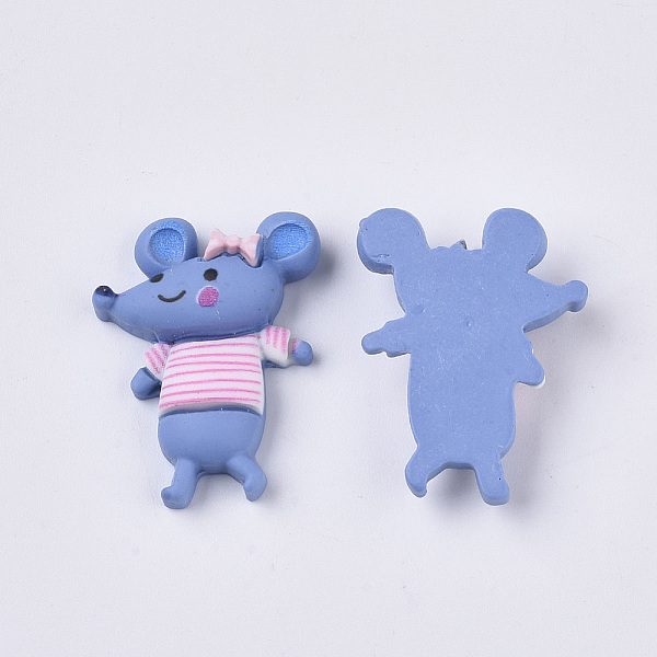 

PandaHall Resin Cabochons, Mouse, Royal Blue, 24.5x18.5x6.5mm Resin Mouse Blue
