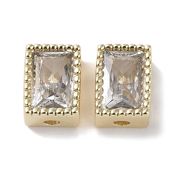 

PandaHall Brass with Cubic Zirconia Beads, Real 18K Gold Plated, Rectangle, Clear, 7x5x3.5mm, Hole: 0.6mm & 1mm Brass+Cubic Zirconia...
