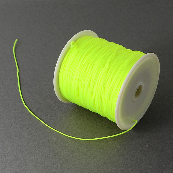 

PandaHall Braided Nylon Thread, Chinese Knotting Cord Beading Cord for Beading Jewelry Making, Green Yellow, 0.5mm, about 150yards/roll...