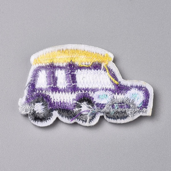 

PandaHall Computerized Embroidery Cloth Iron on/Sew on Patches, Costume Accessories, Appliques, for Backpacks, Clothes, Taxi, Purple...