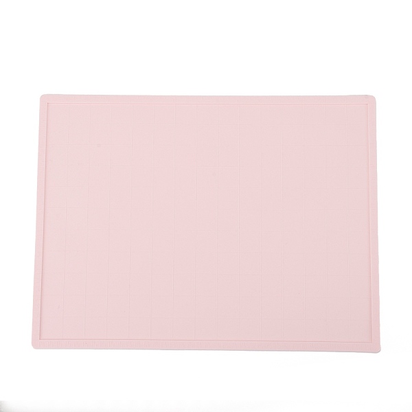 PandaHall Silicone Hot Pads Heat Resistant, with Scale, for Hot Dishes Heat Insulation Pad Kitchen Tool, Rectangle, Pink, 40x30x0.3cm...