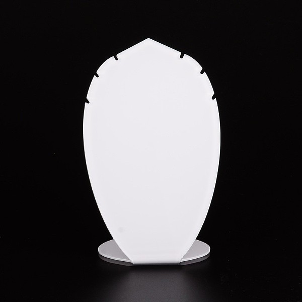 

PandaHall Acrylic Necklace Display Stands, White, 24x14.5x8.1cm Acrylic White