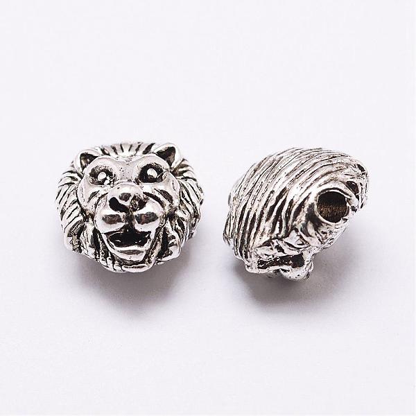 

PandaHall Tibetan Style Alloy Beads, Lion Head, Antique Silver, 13x12x8mm, Hole: 2.5mm Alloy Lion