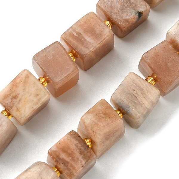 

PandaHall Natural Sunstone Beads Strands, with Seed Beads, Cube, 10x10x10.5~11mm, Hole: 1.2mm, about 33pcs/strand, 15.35''(39cm) Sunstone...