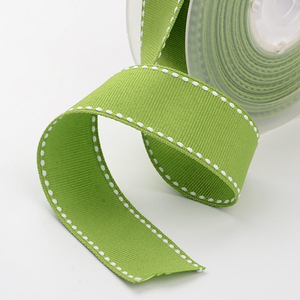 

PandaHall Grosgrain Polyester Ribbons for Gift Packings, Yellow Green, 5/8 inch(16mm), about 100yards/roll(91.44m/roll) Polyester None Green