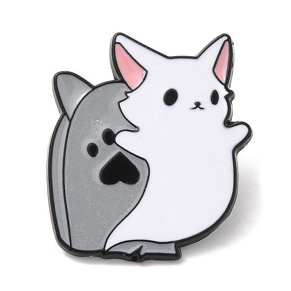 

PandaHall Halloween Theme Alloy Enamel Brooch, Pin for Backpack Clothes, Ghost, 28x24x1.5mm Alloy+Enamel Ghost