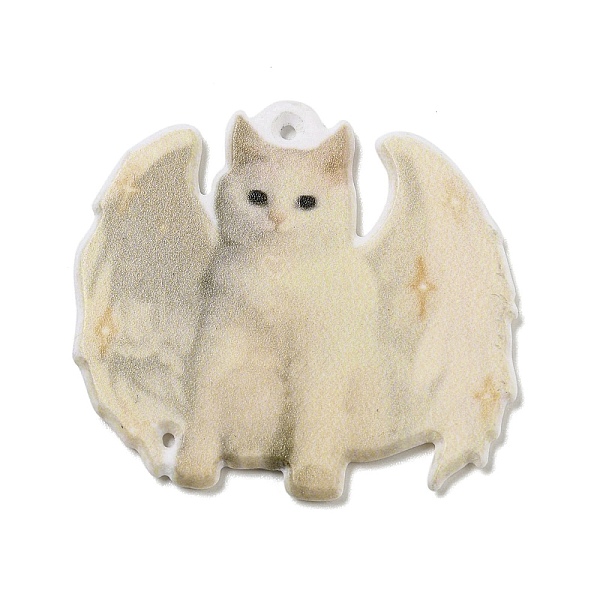 

PandaHall Printed Acrylic Pendants, Cat Shape, 34x37x2mm, Hole: 1.2mm Acrylic Cat Shape White
