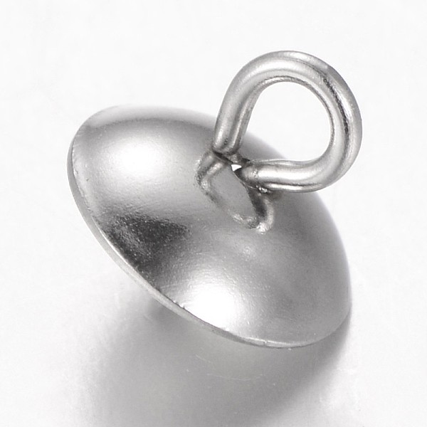 

PandaHall 304 Stainless Steel Cup Pearl Peg Bails Pin Pendants, For Half Drilled Beads, Stainless Steel Color, 8x8mm, Hole: 2mm, Pin: 0.7mm...