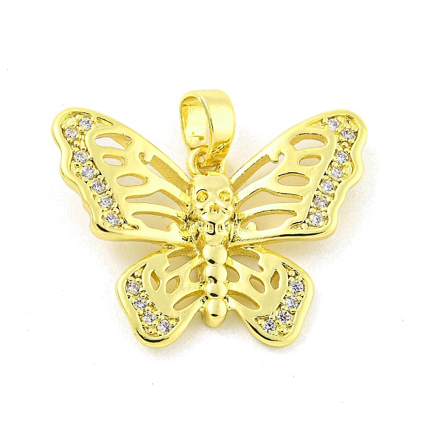 

PandaHall Brass Micro Pave Clear Cubic Zirconia Pendants, Real 18K Gold Plated, Butterfly, 17.5x23x4mm, Hole: 5x3mm Brass+Cubic Zirconia...