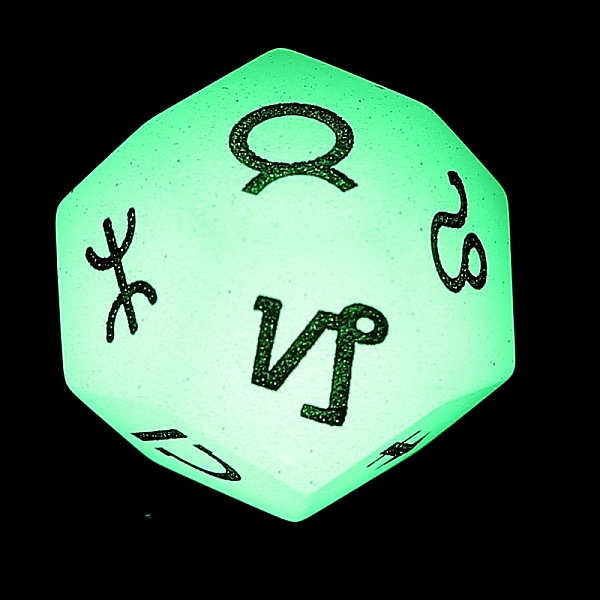 

PandaHall Natural Luminous Stone Classical 12-Sided Polyhedral Dice, Engrave Twelve Constellations Divination Game Toy, 20x20mm Luminous...