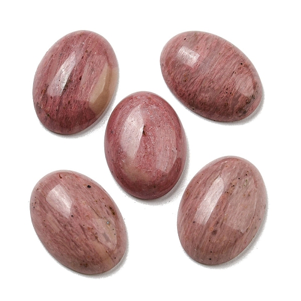 

PandaHall Natural Rhodonite Cabochons, Oval, 18x13x5~5.5mm Rhodonite Oval