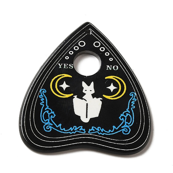 

PandaHall Halloween Acrylic Pendants, Peach with Tarot , Bat, 39.5x38x2.5mm, Hole: 1.4mm Acrylic Bat